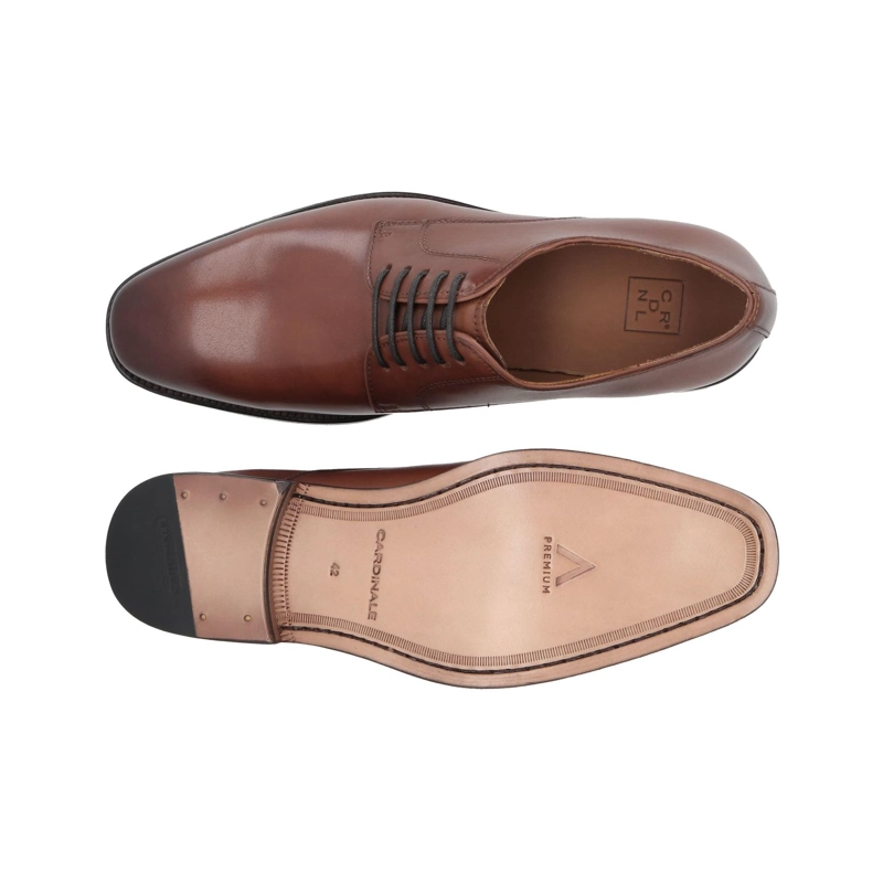 ZAPATOS HOMBRE SUELA CUERO SHEFFIELD-0-01 BRANDY CARDINALE - 3