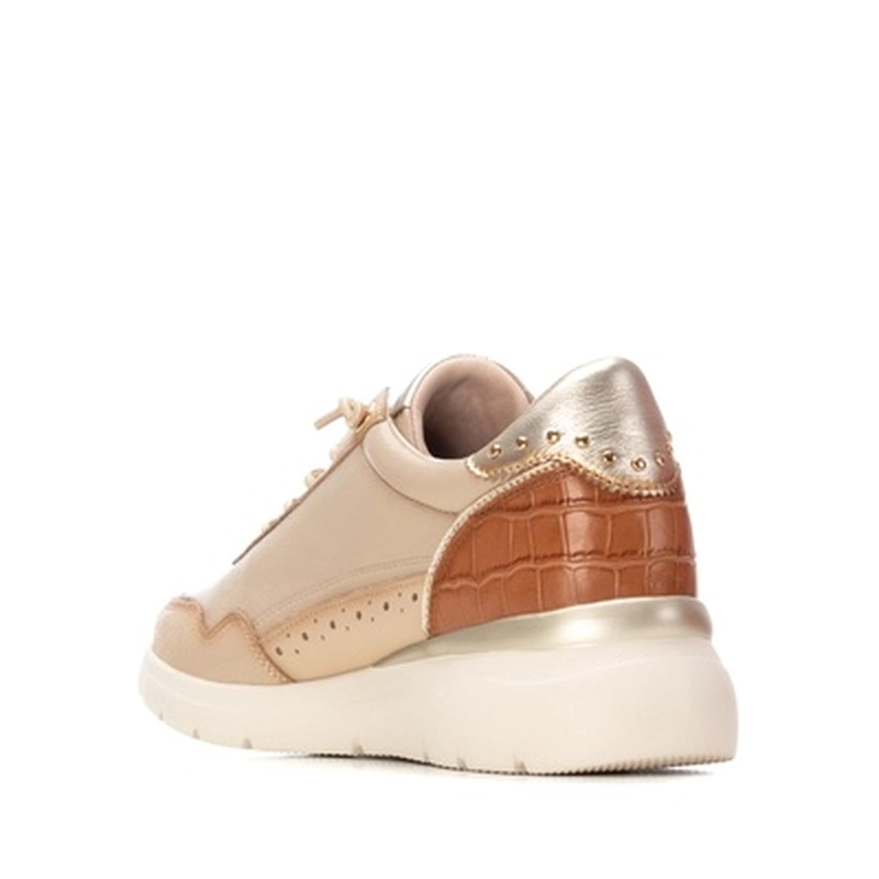 ZAPATILLAS CUERO MUJER EFA-0-30 BEIGE CARMELA - 4