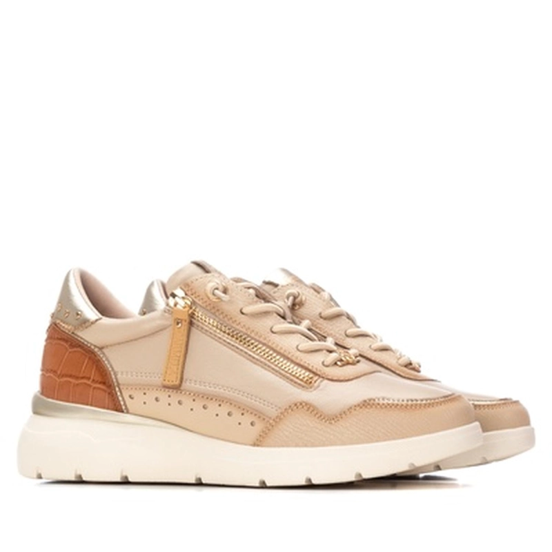 ZAPATILLAS CUERO MUJER EFA-0-30 BEIGE CARMELA - 5
