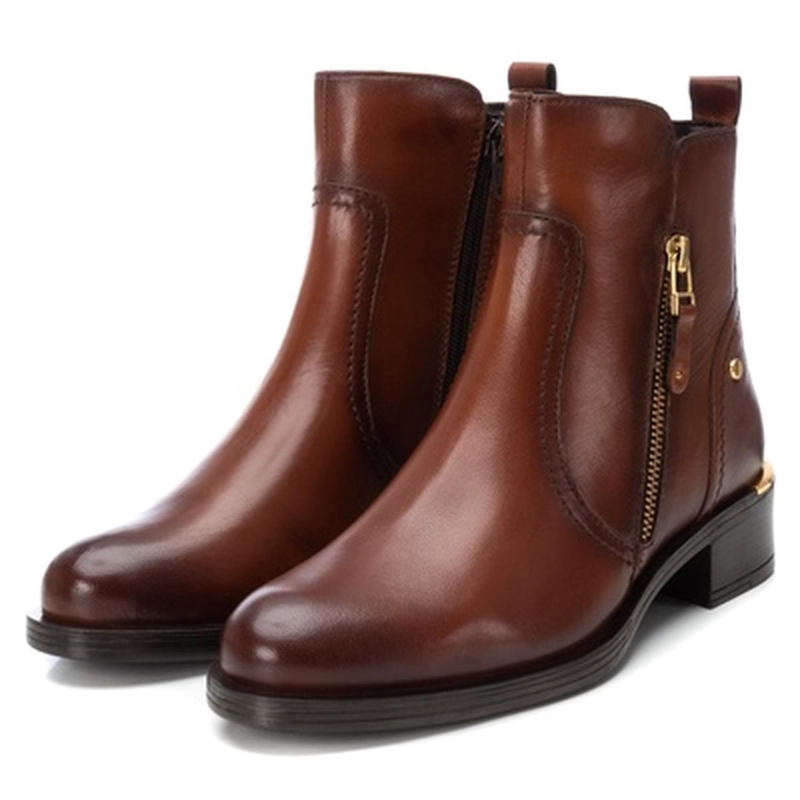 BOTINES CUERO MUJER EDURNE-6-17 BEIGE CARMELA - 5