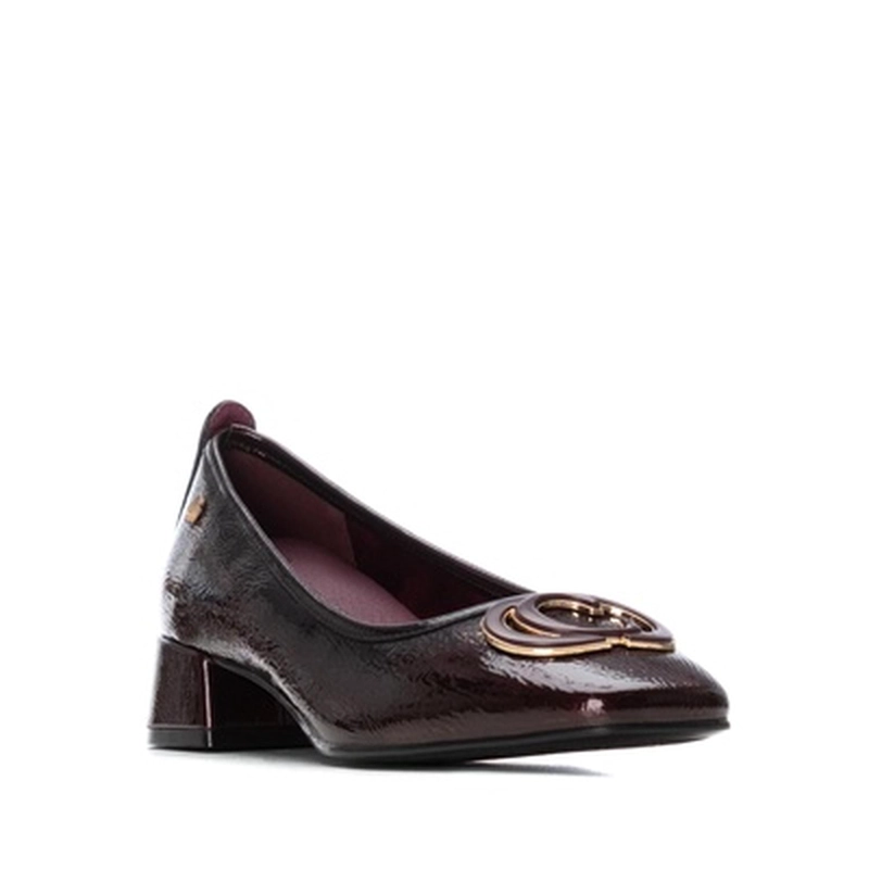 ZAPATO MOCASIN MUJER CUERO GUZA-4-40-BURDEOS CARMELA - 1