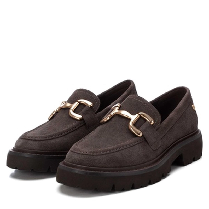 MOCASINES CUERO MUJER BECA-4-52 GRIS CARMELA - 5