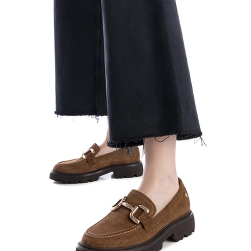 MOCASINES CUERO MUJER BECA-4-52 BEIGE CARMELA - 3