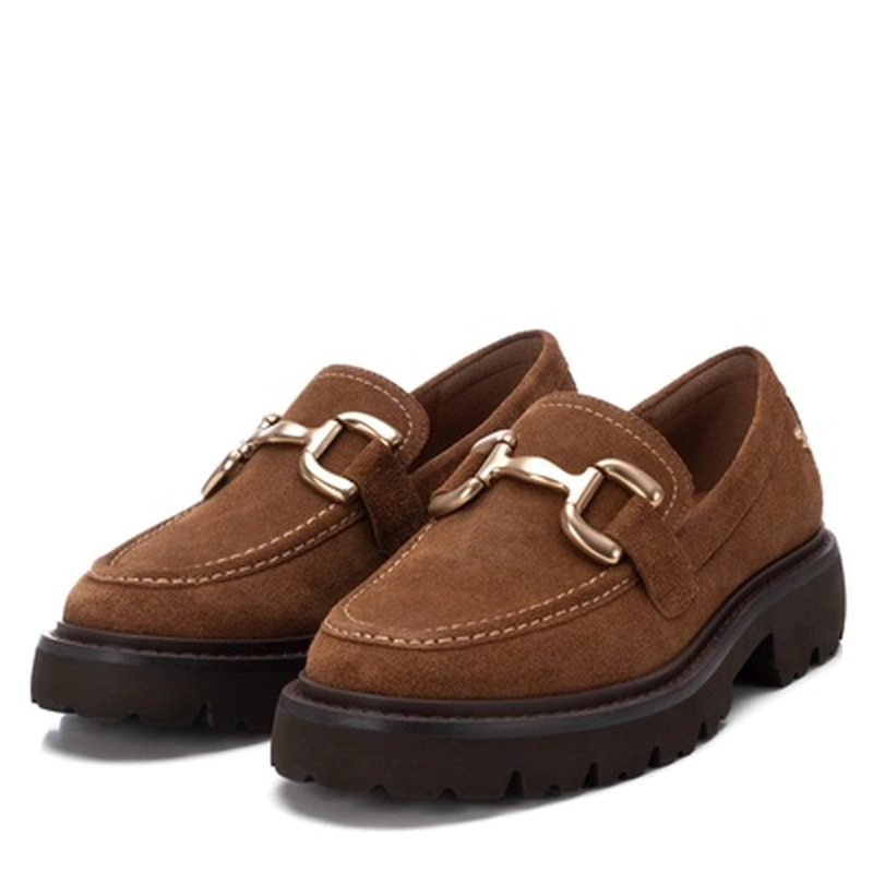 MOCASINES CUERO MUJER BECA-4-52 BEIGE CARMELA - 5