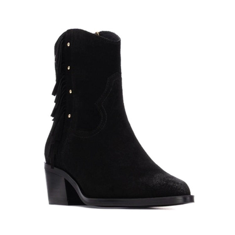 BOTINES CUERO MUJER ROSSELLA-6-63 NEGRO CARMELA - 1