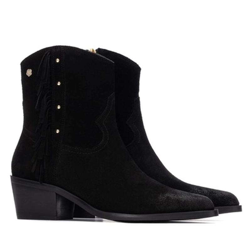 BOTINES CUERO MUJER ROSSELLA-6-63 NEGRO CARMELA - 5