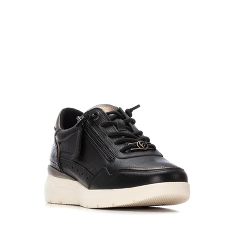 ZAPATILLAS CUERO MUJER EFA-0-30 NEGRO CARMELA - 1