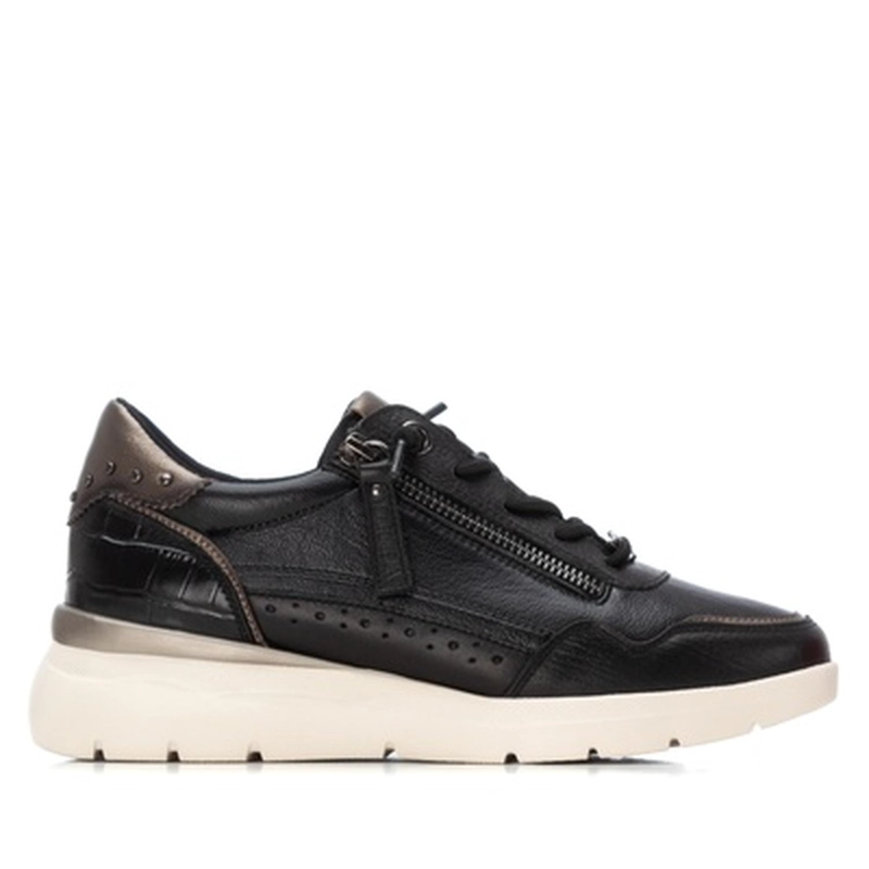 ZAPATILLAS CUERO MUJER EFA-0-30 NEGRO CARMELA - 2