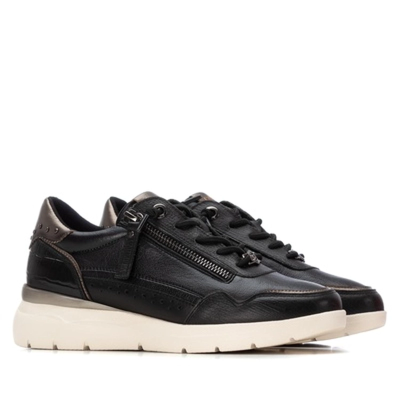 ZAPATILLAS CUERO MUJER EFA-0-30 NEGRO CARMELA - 5