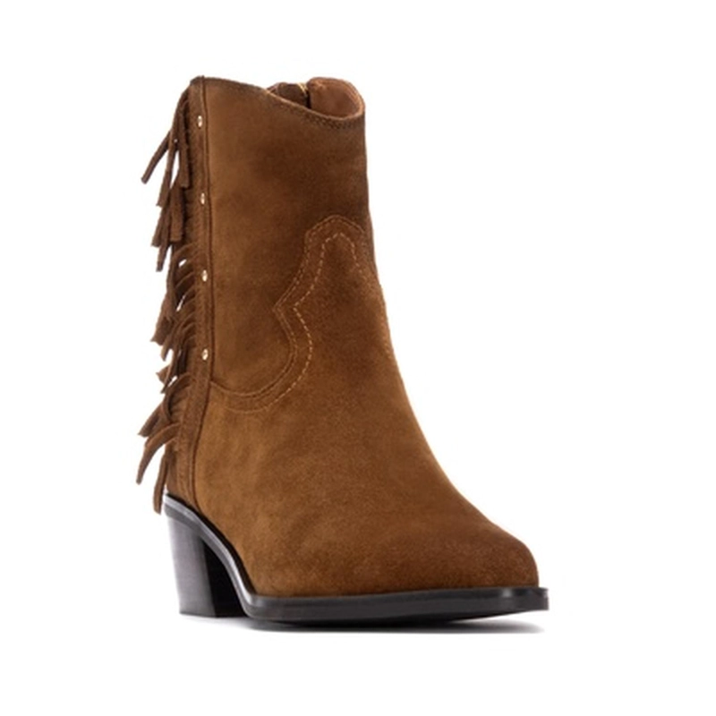 BOTINES CUERO MUJER ROSSELLA-6-63 BEIGE CARMELA - 1