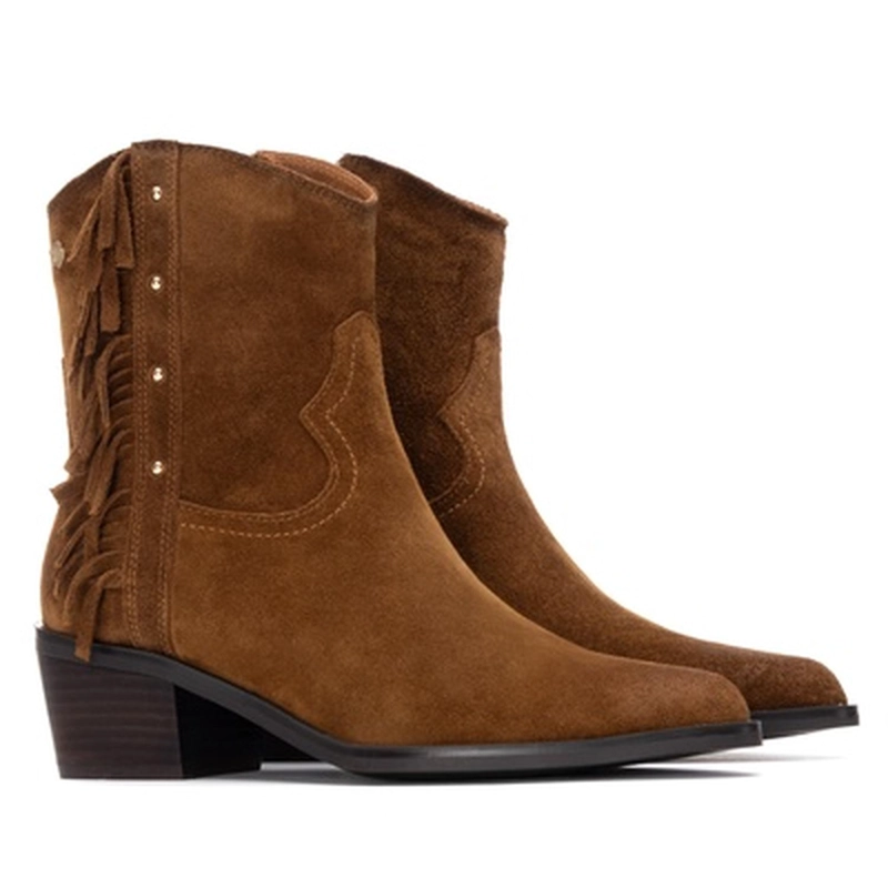 BOTINES CUERO MUJER ROSSELLA-6-63 BEIGE CARMELA - 5