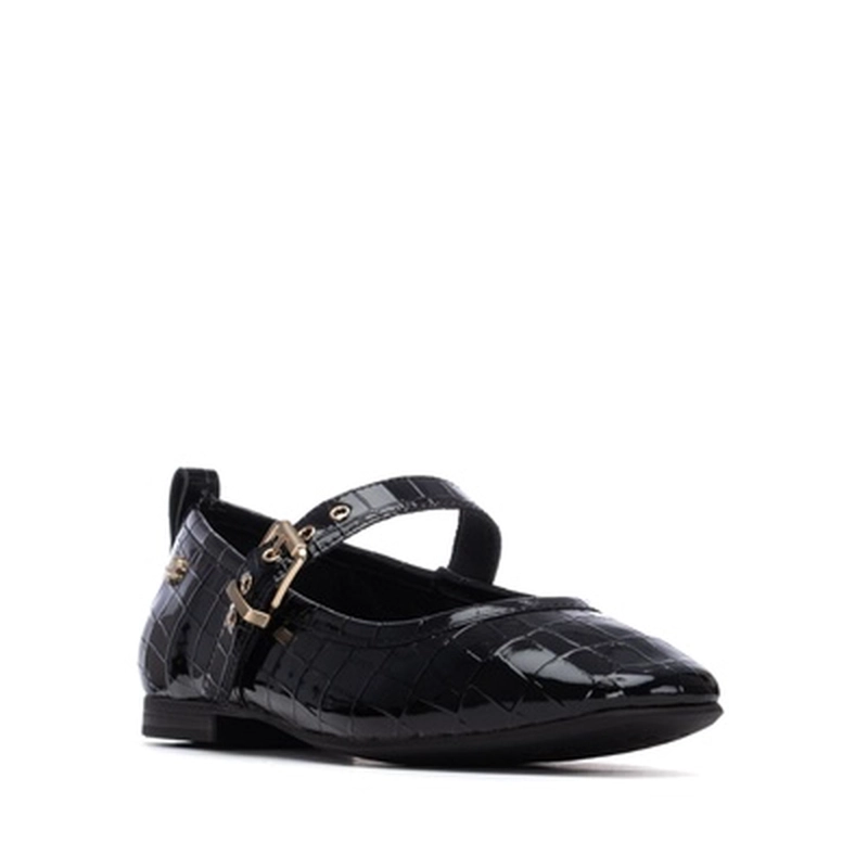 BALLERINAS ECOCUERO MUJER SOLENE-4-62 NEGRO CARMELA - 1