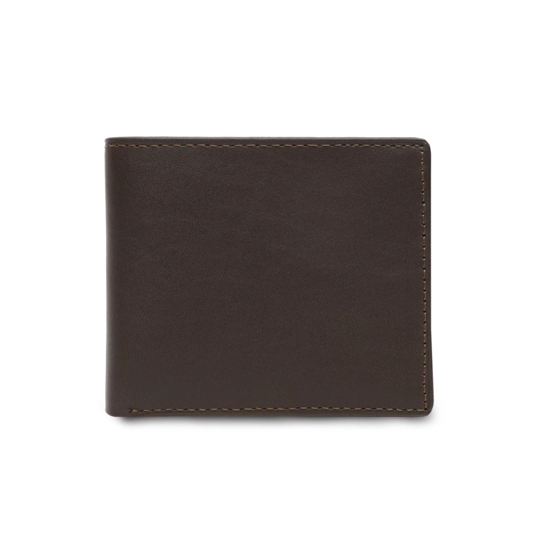 BILLETERA CUERO PLEGABLE CLASICA CAFE  CARDINALE - 1