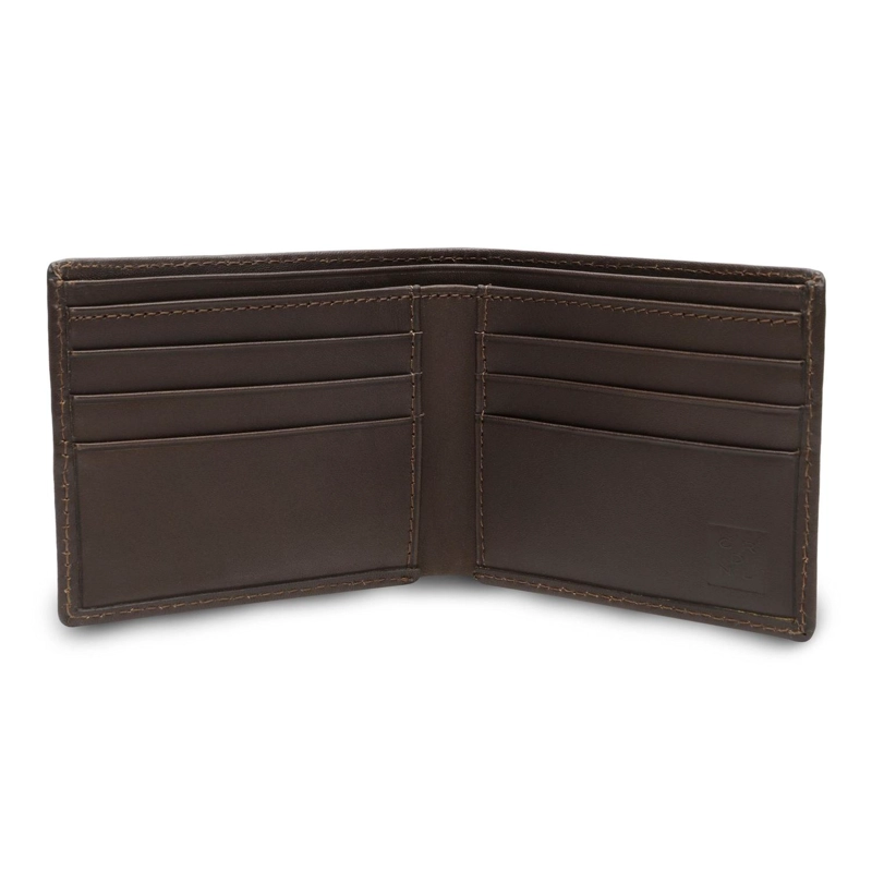 BILLETERA CUERO PLEGABLE CLASICA CAFE  CARDINALE - 2