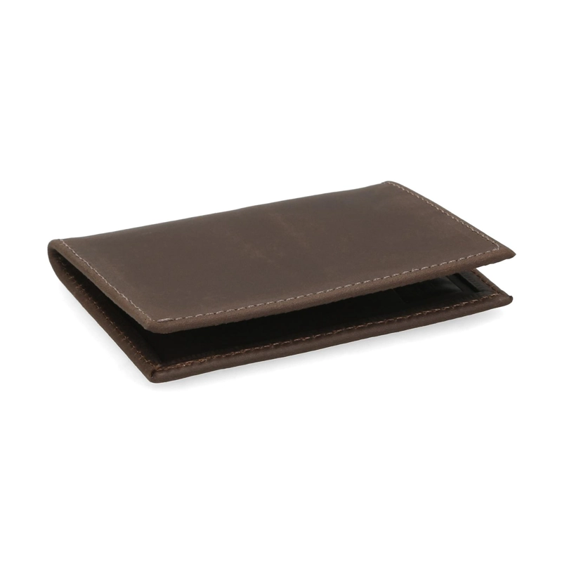 BILLETERA TARJETERO ULTRA SLIM CUERO BILLET-AD01-CAFE1 A - 1