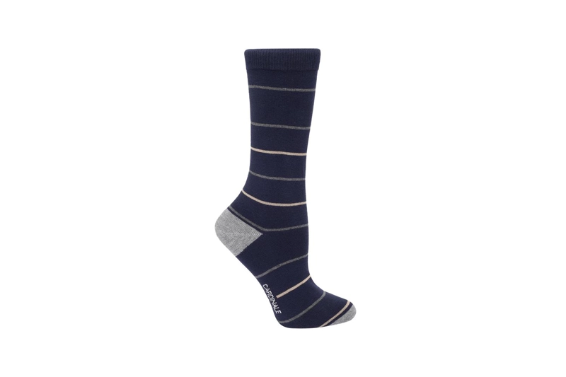 PACK 2 PARES CALCETINES ALGODON CA45 AZUL Y AZUL LINEAS - 1