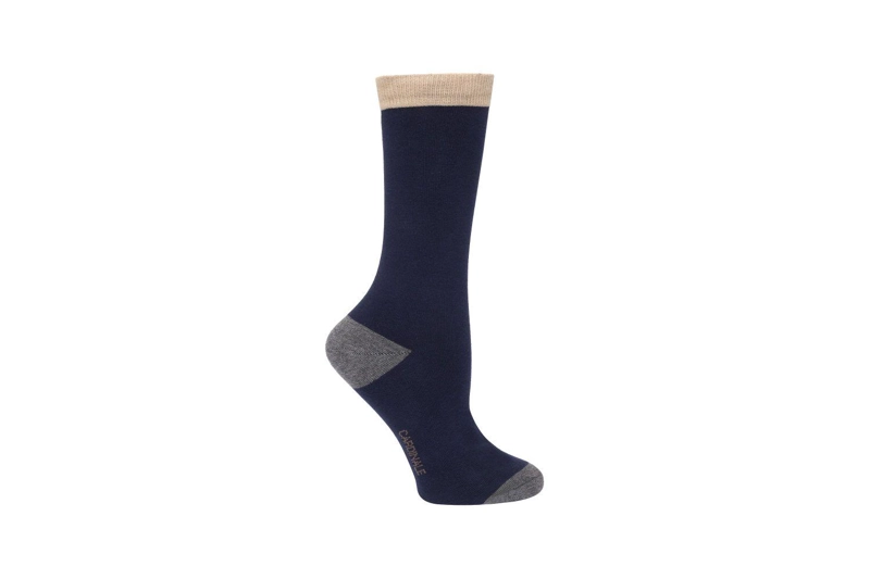 PACK 2 PARES CALCETINES ALGODON CA45 AZUL Y AZUL LINEAS - 2