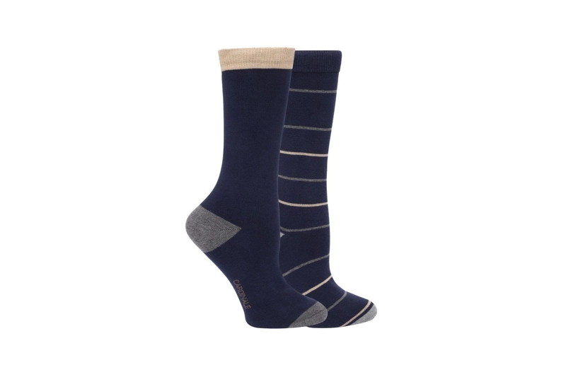 PACK 2 PARES CALCETINES ALGODON CA45 AZUL Y AZUL LINEAS - 3