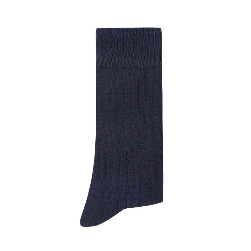 CALCETINES HOMBRE ALGODON AZUL ACANALADO (TALLA 39-45) CALC-1U-VB01 CARDINALE - 1
