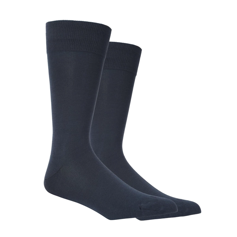 PACK 2 PARES CALCETINES HILO HOMBRE 144N-AZUL A - 1