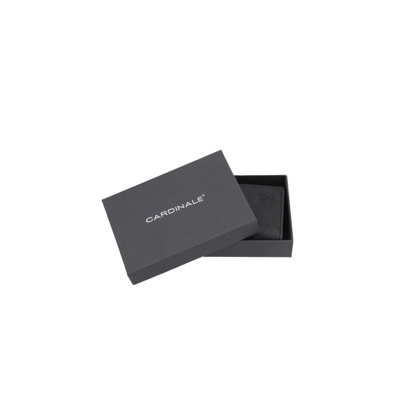 BILLETERA CUERO HOMBRE DELUXE CON CAJA DE REGALO NEGRO CARDINALE - 1