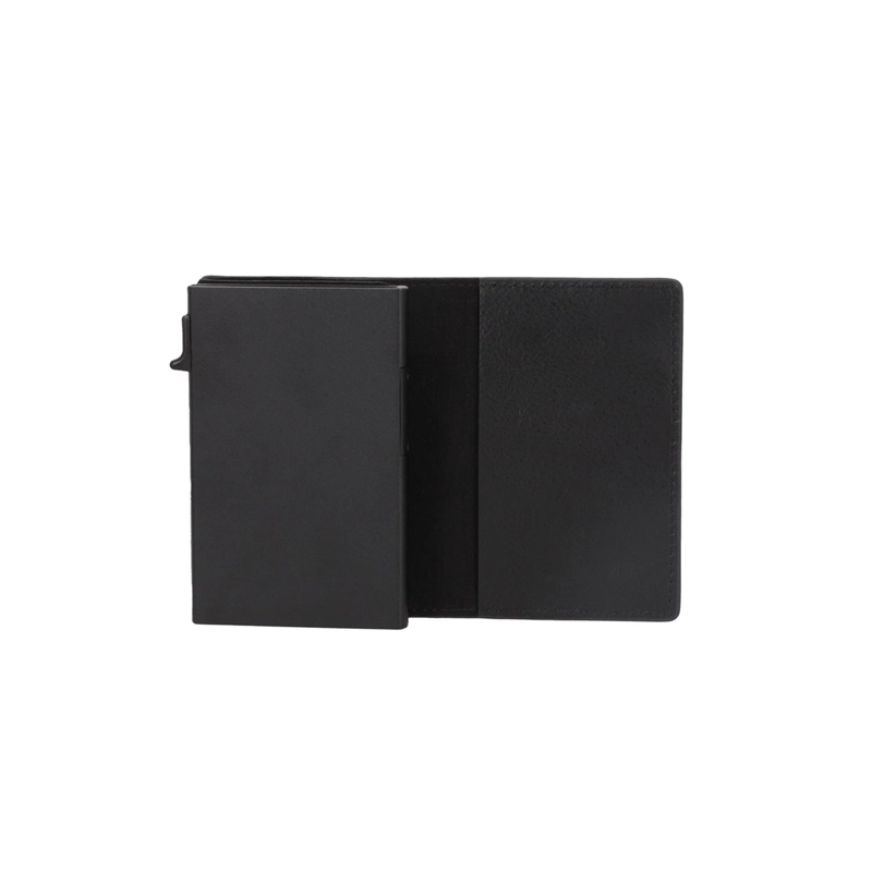 BILLETERA CUERO HOMBRE DELUXE CON CAJA DE REGALO NEGRO CARDINALE - 4