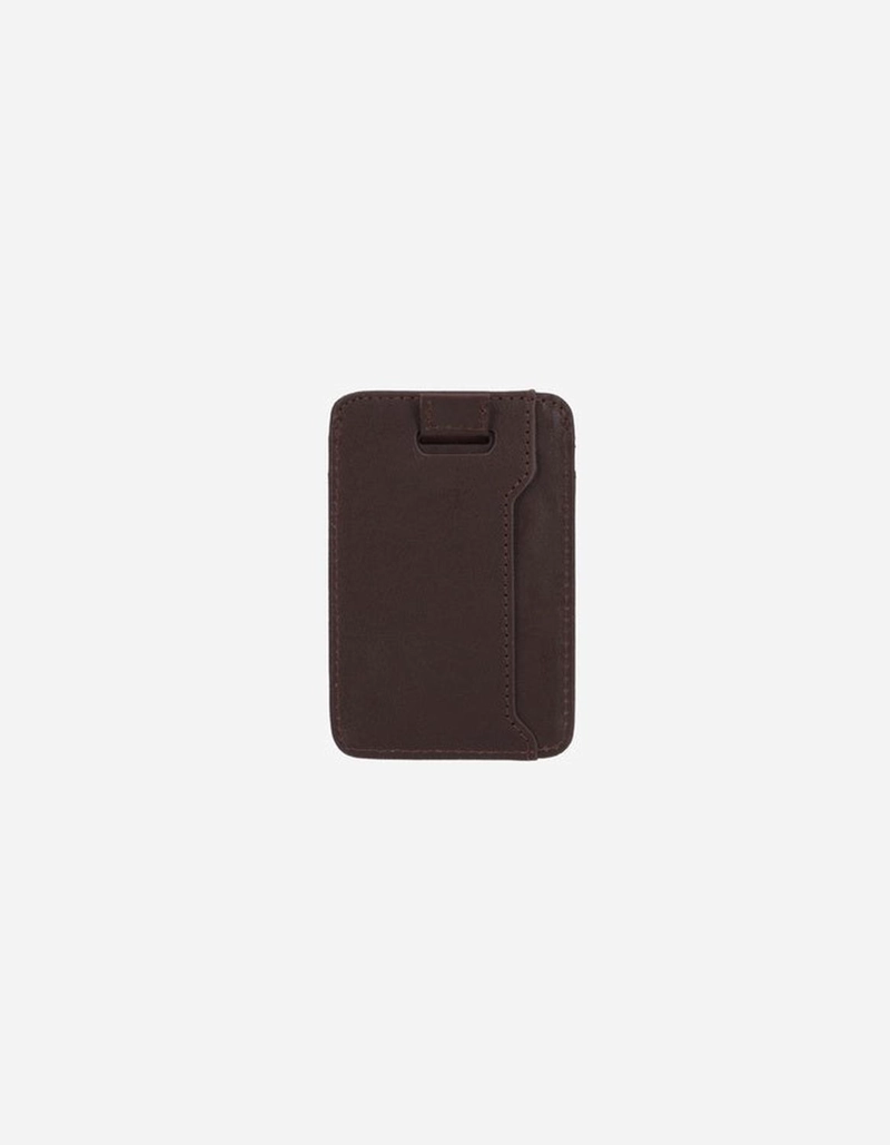 BILLETERA TARJETERO CUERO HOMBRE CON TIRADOR CAFE  CARDINALE - 3