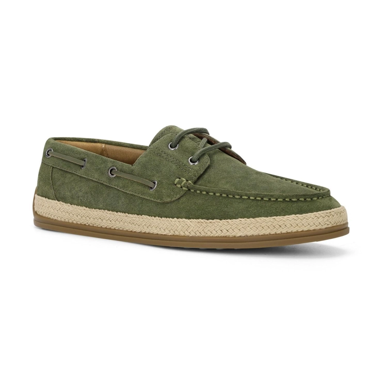 ALPARGATAS ESTILO NAUTICO HOMBRE CUERO PORTSIDE VERDE CARDINALE - 1