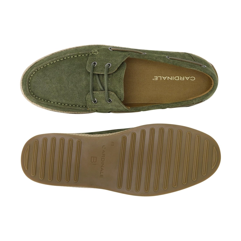 ALPARGATAS ESTILO NAUTICO HOMBRE CUERO PORTSIDE VERDE CARDINALE - 2