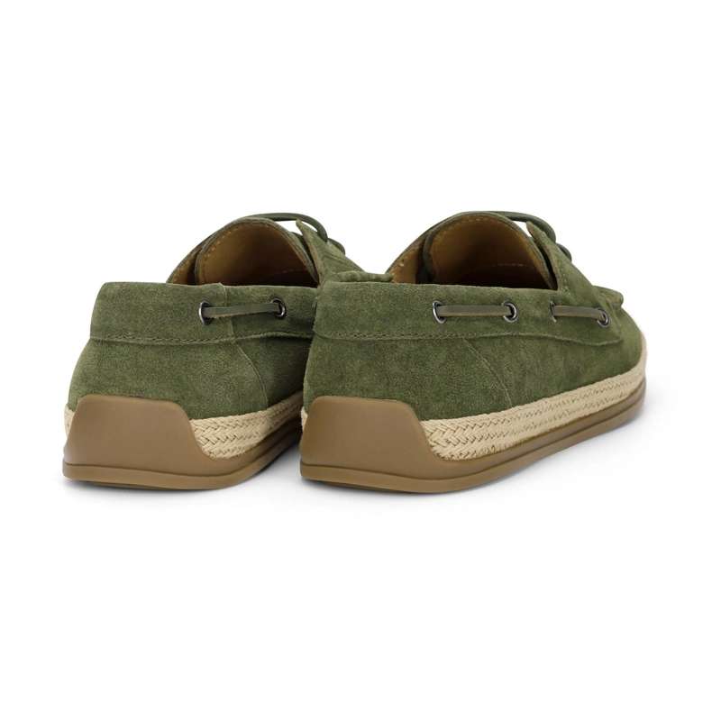 ALPARGATAS ESTILO NAUTICO HOMBRE CUERO PORTSIDE VERDE CARDINALE - 3