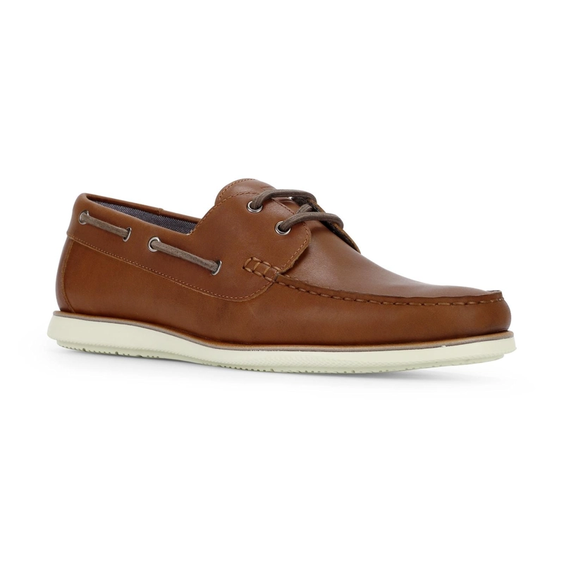 ZAPATOS MOCASIN NAUTICO HOMBRE X-LIGHT CUERO DOCKWALK BRANDY CARDINALE - 1