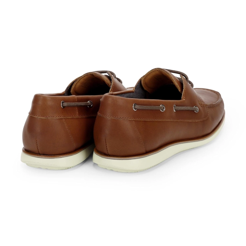 ZAPATOS MOCASIN NAUTICO HOMBRE X-LIGHT CUERO DOCKWALK BRANDY CARDINALE - 4