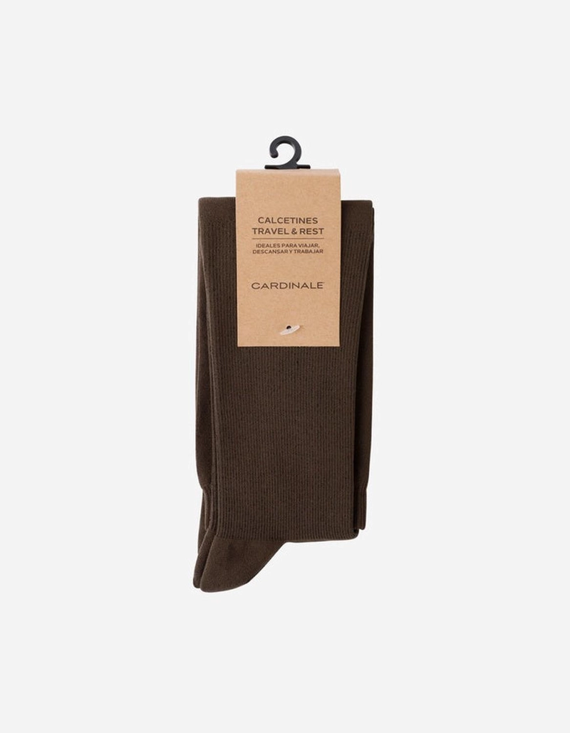 CALCETINES ALGODON HOMBRE TRAVEL AND REST CAFE CARDINALE - 3
