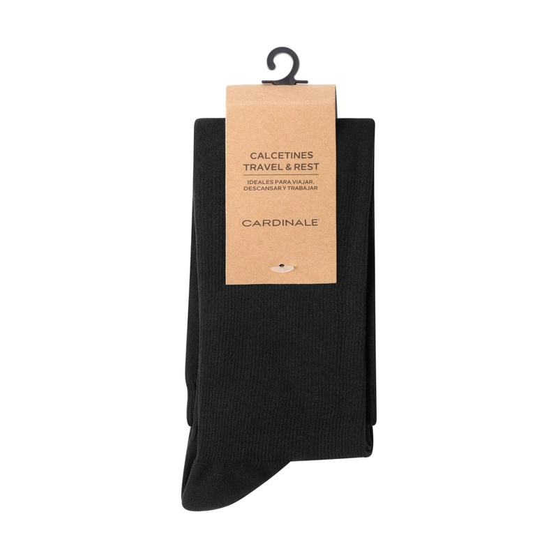 CALCETINES ALGODON HOMBRE TRAVEL AND REST NEGRO CARDINALE - 3