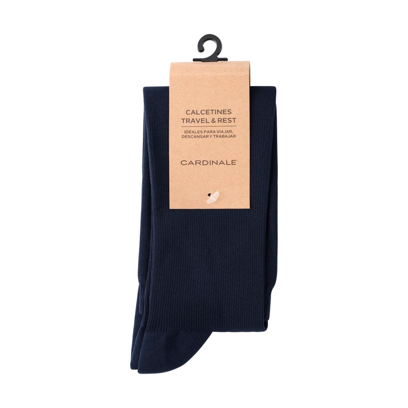 CALCETINES ALGODON HOMBRE TRAVEL AND REST AZUL CARDINALE - 3