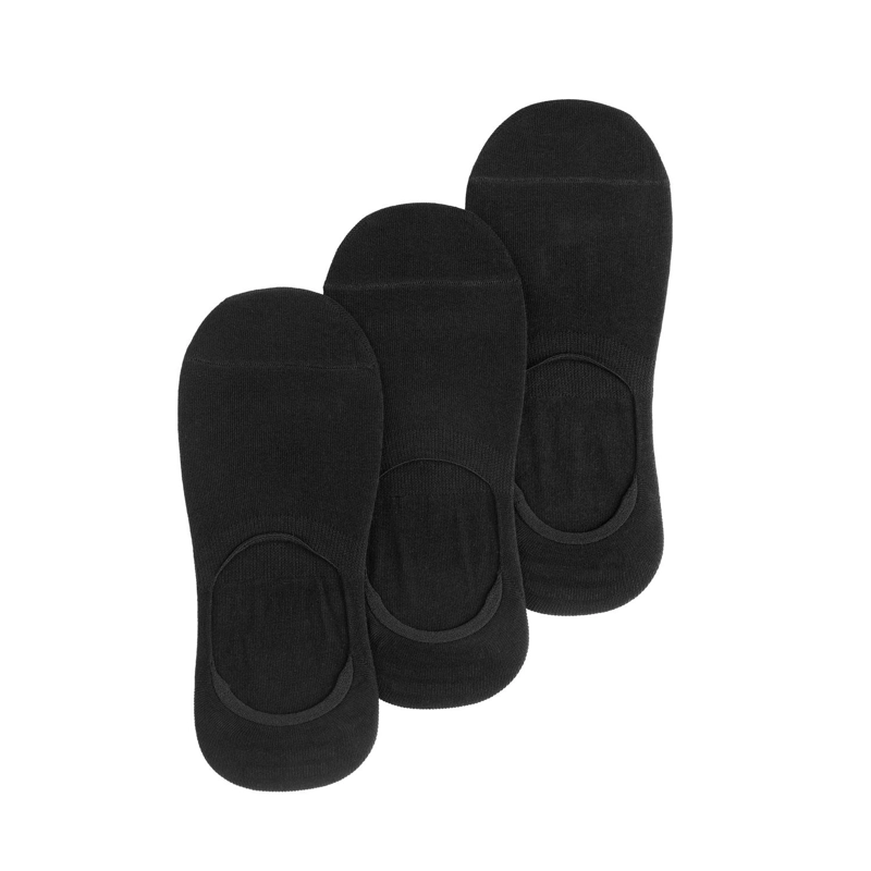 PACK 3 PARES CALCETINES INVISIBLES HOMBRE ALGODON NEGRO (TALLA 39-45) CALC-3U-IN15 - 1