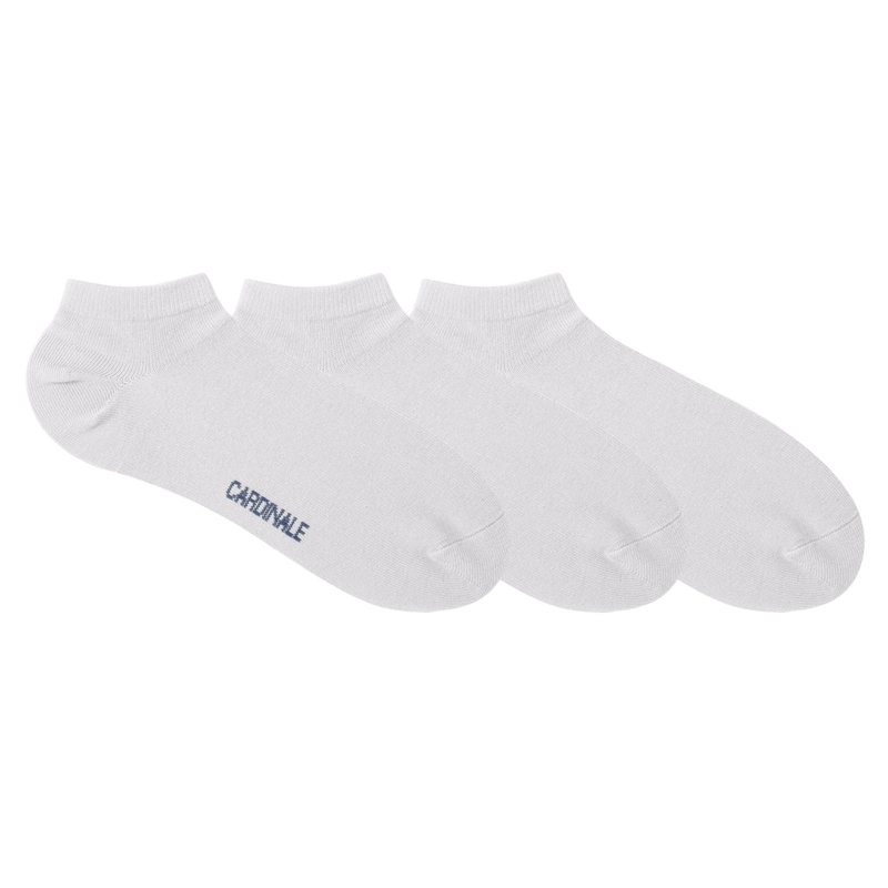 PACK 3 PARES CALCETINES CORTOS HOMBRE ALGODON GRIS CLARO (TALLA 39-45) CALC-3U-CO22 - 1