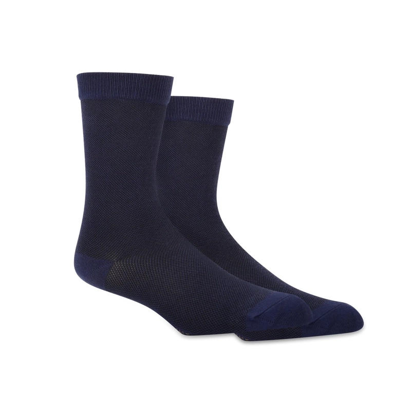 PACK 2 PARES CALCETINES ALGODON HOMBRE TALON Y PUNTA EN CONTRASTE AZUL CARDINALE - 2
