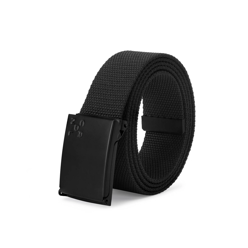 CINTURON TEXTIL HEBILLA AJUSTABLE HOMBRE CINT-TKK1-NEGRO A - 2
