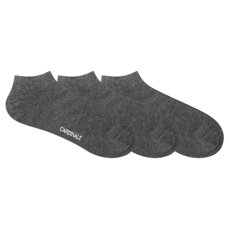 PACK 3 PARES CALCETINES CORTOS HOMBRE ALGODON GRIS OSCURO (TALLA 39-45) CALC-3U-CO22 - 1