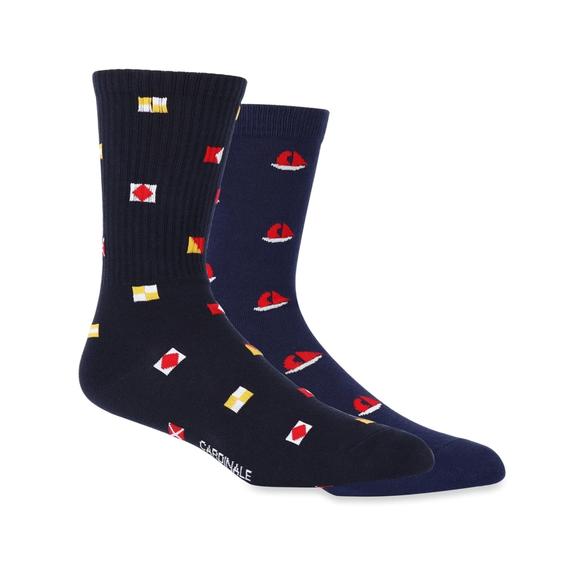 PACK 2 PARES CALCETINES HOMBRE ALGODON 1314-FLAG AZ/SAIL AZ