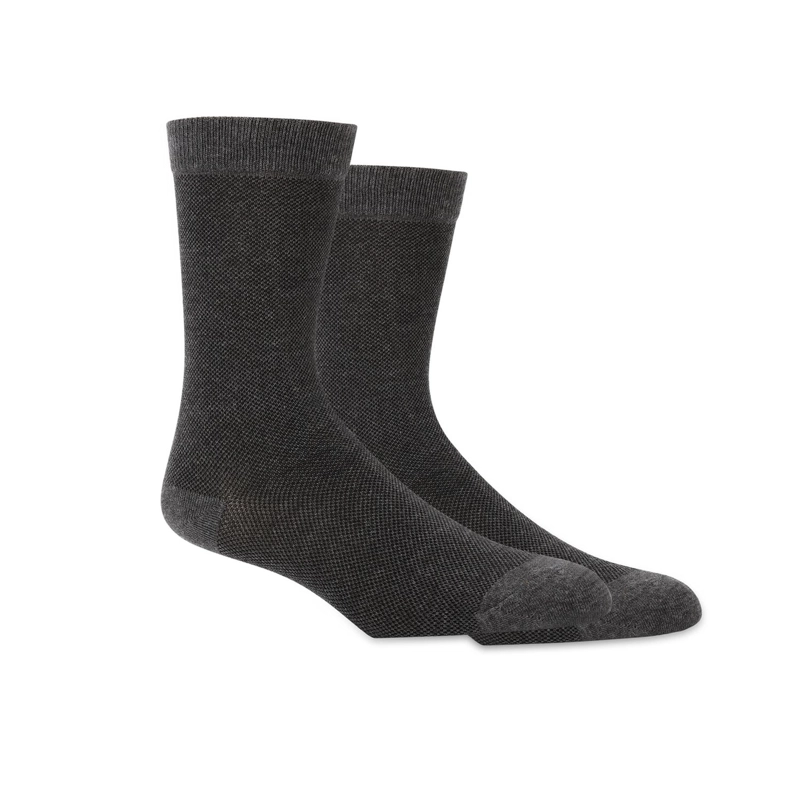 PACK 2 PARES CALCETINES ALGODON HOMBRE TALON Y PUNTA EN CONTRASTE GRIS CARDINALE - 2