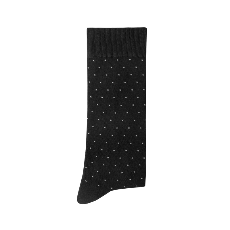 CALCETINES HOMBRE ALGODON NEGRO CON PUNTITOS GRIS (TALLA 39-45) CALC-1U-PT01 - 4