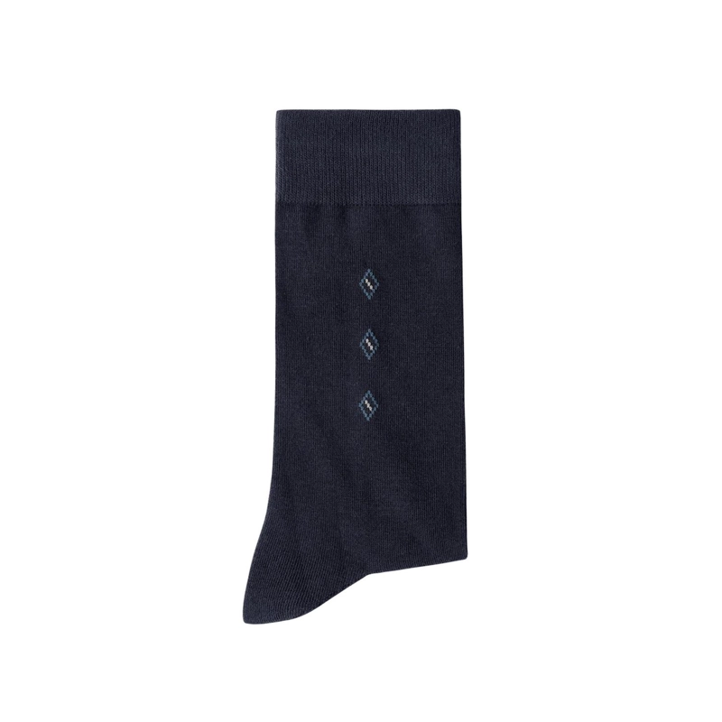 CALCETINES HOMBRE ALGODON AZUL CON ROMBOS PEQUEÑOS (TALLA 39-45) CALC-1U-VR05 - 2