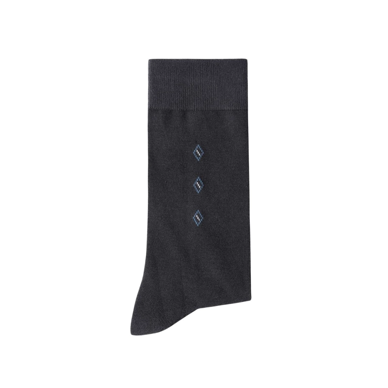 CALCETINES HOMBRE ALGODON NEGRO CON ROMBOS PEQUEÑOS (TALLA 39-45) CALC-1U-VR05 - 4