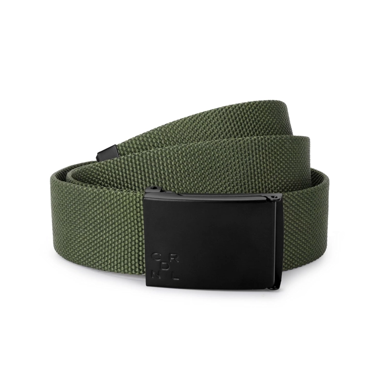 CINTURON TEXTIL HOMBRE AJUSTABLE HEBILLA DE PLACA VERDE CARDINALE - 1