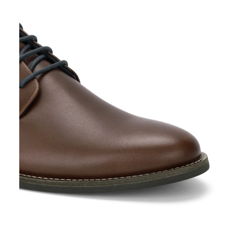 ZAPATOS FORMALES HOMBRE CUERO TALON GAMUZADO CAFE OSCURO DENIZEN CARDINALE - 5