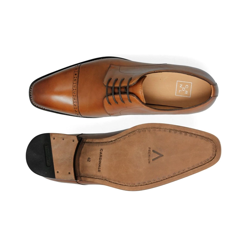 ZAPATOS FORMALES HOMBRE SUELA CUERO PUNTERA BRANDY DOMMER CARDINALE - 3
