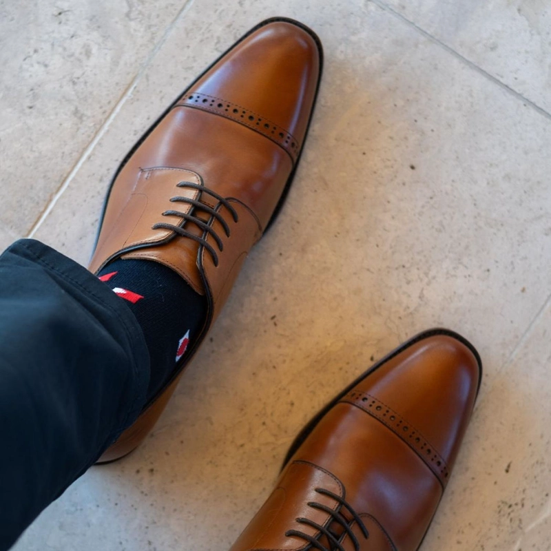 ZAPATOS FORMALES HOMBRE SUELA CUERO PUNTERA BRANDY DOMMER CARDINALE - 5