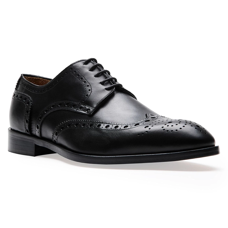 ZAPATOS FORMALES HOMBRE SUELA CUERO MAGNO SENATO-0-03 NEGRO - 1
